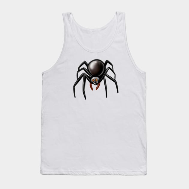 Cute Black Widow Spider Drawing Tank Top by Play Zoo